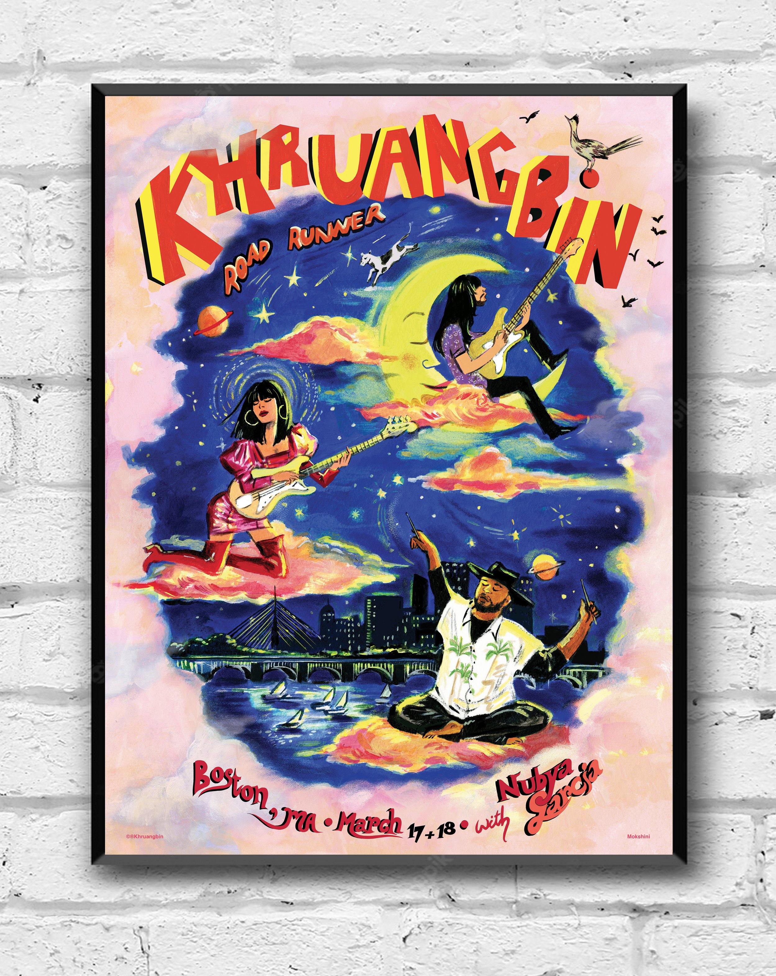 LIMITED EDITION KHRUANGBIN POSTER, BOSTON, MA — Mokshini